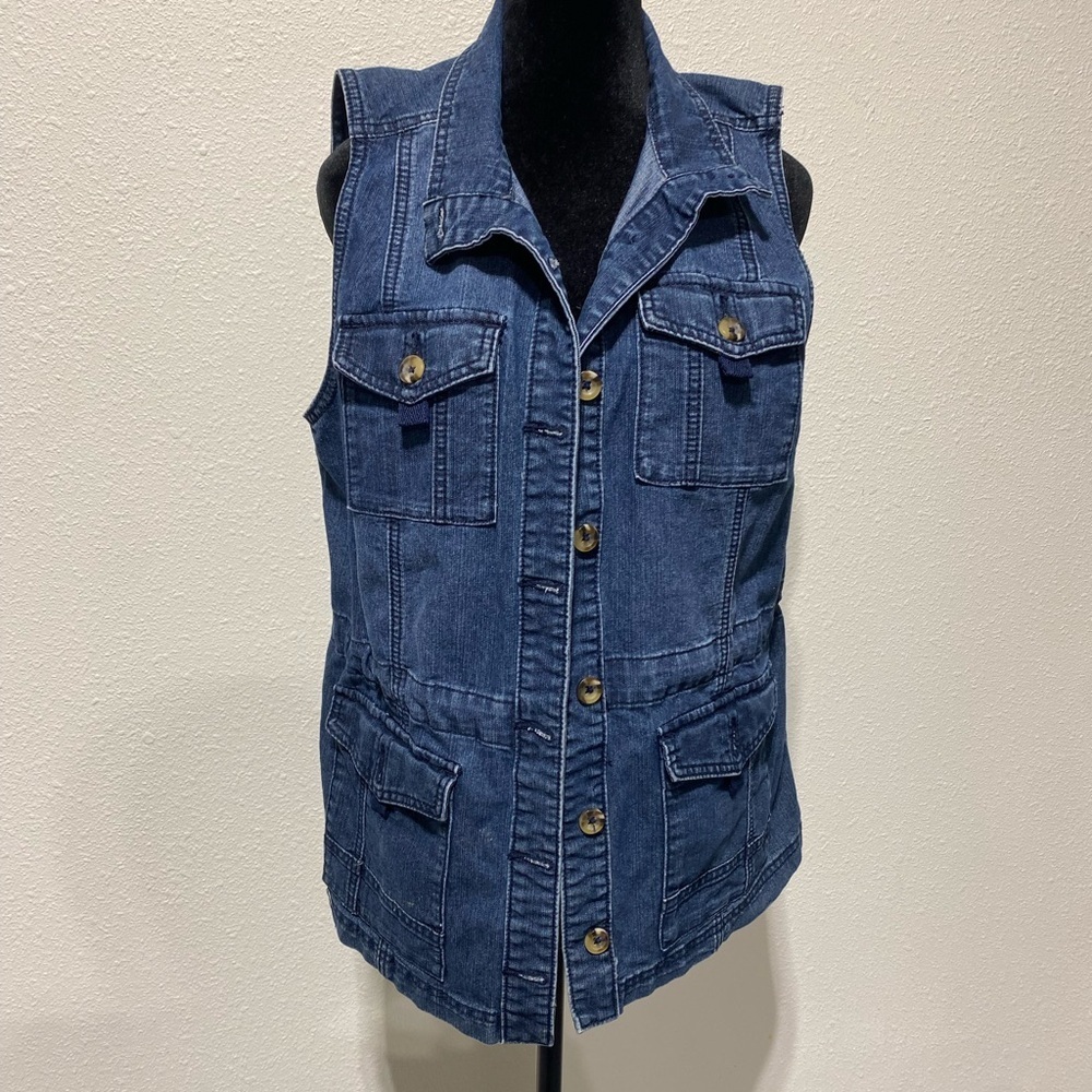 Christopher &banks women’s vest jeans sizeM